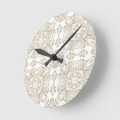 Antiqubeige floral ronde klok (Hoek)