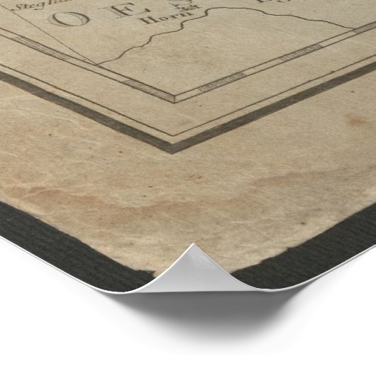 Antique 1799 Map of Silesia & Moravia, Historical  Poster (Hoek)