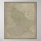 Antique 1799 Map of Silesia & Moravia, Historical  Poster (Voorkant)