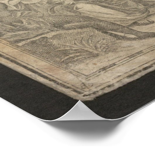 Antique Asia Map 1744, Russia Poster (Hoek)