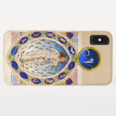 ANTIQUE ASTROLOGIE, ZODIAKALE TEKENS BLAUWE EDELST Case-Mate iPhone CASE (Achterkant (horizontaal))