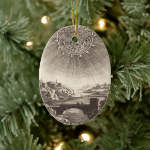Antique Astronomische Lucht met Zon door Allain Ma Keramisch Ornament