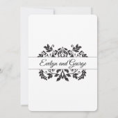 Antique auto en damast 50ste verjaardag kaart (Achterkant)