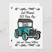 Antique auto voor 50-jarig jubileum kaart (Voorkant / Achterkant)