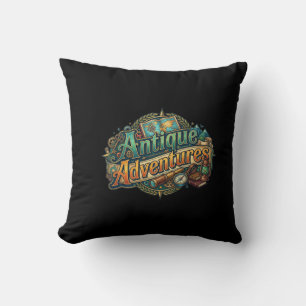 Antique Avonturen – Grafisch T-Shirt voor Vintage  Kussen