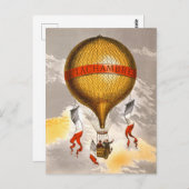 Antique Balloon labeled "H. Lachambre", 1880 Briefkaart (Voorkant / Achterkant)