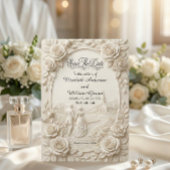 Antique Baroque Ivory Scenic Vignette  Save The Date