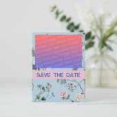 Antique Blau Bloemmotief Briefkaart (Staand voorkant)