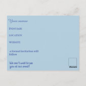 Antique Blau Bloemmotief Briefkaart (Achterkant)