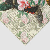 Antique Bloemvlinder Tissuepapier (Detail)