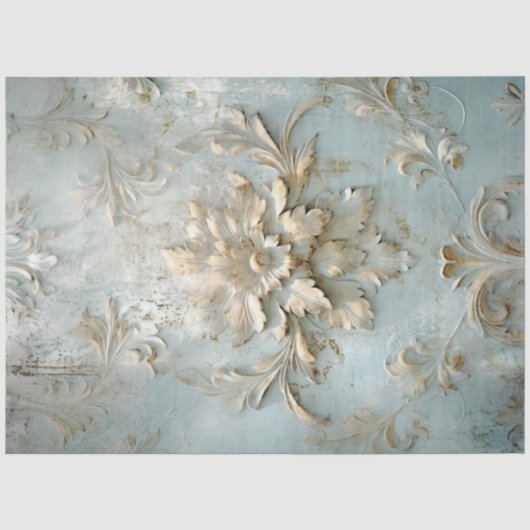 Antique Blue Romance Design Serie 11 Tissuepapier (Voorkant)
