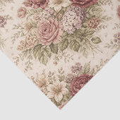 Antique Blush Rose Garden Pattern Tissuepapier (Detail)