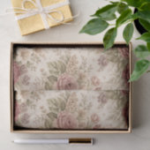 Antique Blush Rose Garden Pattern Tissuepapier (Geschenk)