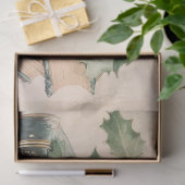 ANTIQUE BOOKS WITH HOLLYBERRIES Vintage Christmas Tissuepapier (Geschenk)