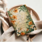 Antique Botanical Floral Wedding Save The Date