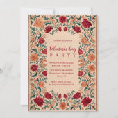 Antique Botanical Valentine Party Kaart (Voorkant)