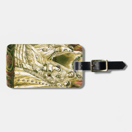 Antique Bride Vintage Wedding Bagagelabel (Voorkant horizontaal)