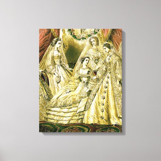 Antique Bride Vintage Wedding Canvas Afdruk (Voorkant)