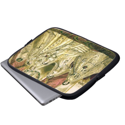 Antique Bride Vintage Wedding Laptop Sleeve (Voorkant onderkant)