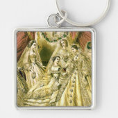 Antique Bride Vintage Wedding Sleutelhanger (Voorkant)