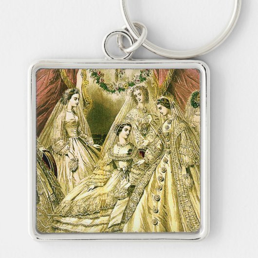 Antique Bride Vintage Wedding Sleutelhanger (Voorkant)