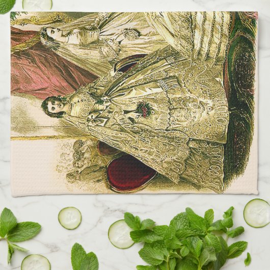 Antique Bride Vintage Wedding Theedoek (Gevouwen)