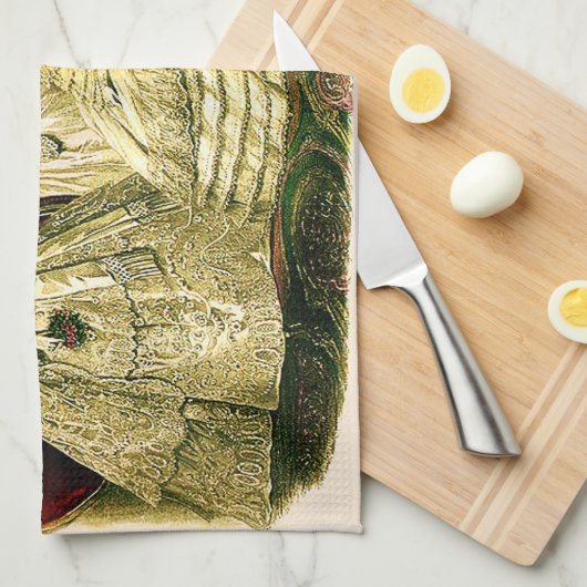 Antique Bride Vintage Wedding Theedoek (Quarter Fold)