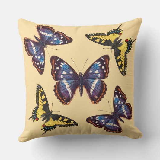 Antique Butterfly  Kussen (Achterkant)