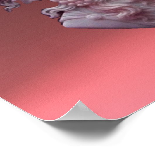 ANTIQUE CAMEO,LADY WITH GRAPES MONOGRAM POSTER (Hoek)