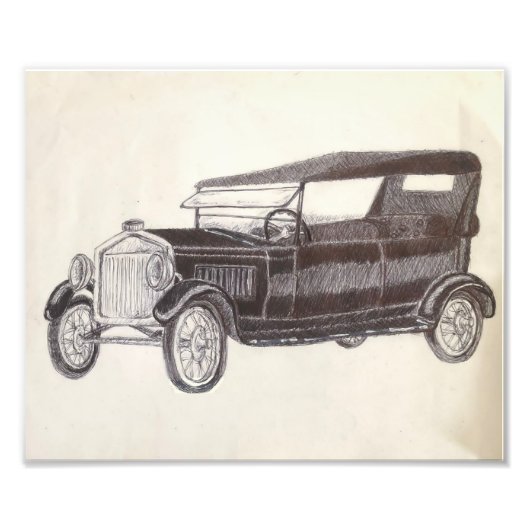 Antique car foto afdruk (Voorkant)