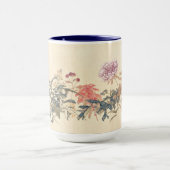 Antique Chinese Flower Painting by Ju Lian repro Mok (Midden)