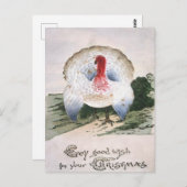 Antique Christmas Turkey Briefkaart (Voorkant / Achterkant)