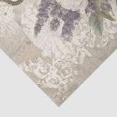Antique Clock French Lavander & Vintage Lace Tissuepapier (Detail)