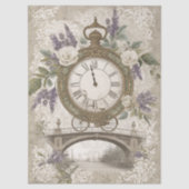 Antique Clock French Lavander & Vintage Lace Tissuepapier (Voorkant)