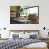 Antique Coal Oil Lamp and Straw Hat Canvas Afdruk (Insitu (Slaapkamer))