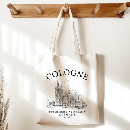 Antique Cologne Cathedral Germany Scenery Tote Bag