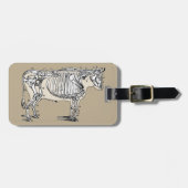 Antique Cow Skeleton Bones Fun Bagagelabel (Voorkant horizontaal)