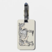 Antique Cow Skeleton Bones Fun Bagagelabel (Achterkant verticaal)