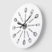 Antique Cutlery Wall Clock Grote Klok (Hoek)