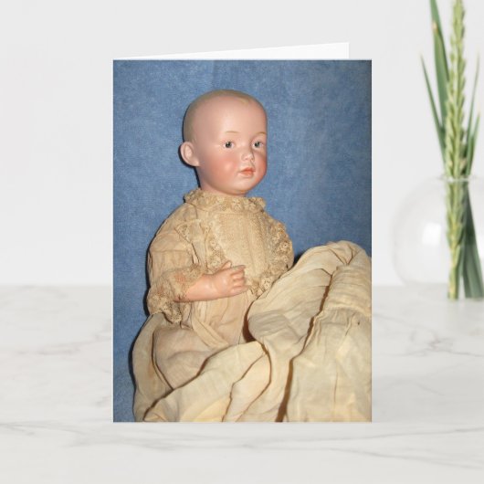Antique Doll in Christening Gown Greeting Card Kaart (Voorkant)
