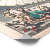 Antique Double-Hemisphere World Map Poster (Hoek)