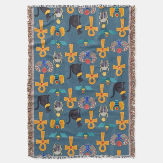 Antique Egypt Pattern, Hieroglyphics digital paper Deken (Voorkant Verticaal)