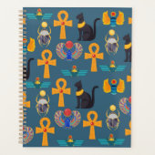 Antique Egypt Pattern, Hieroglyphics digital paper Planner (Voorkant)