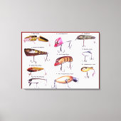 "Antique Fishing Lures Wall Art" Canvas Afdruk (Voorkant)