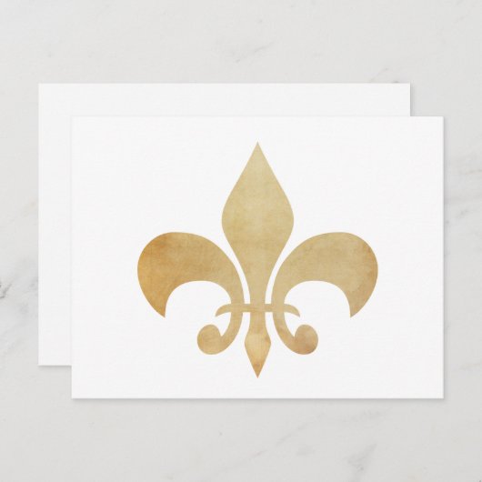 Antique Fleur de Lis Postcard Briefkaart (Voorkant / Achterkant)