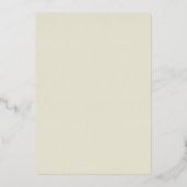 Antique Floral Monogram Crest Gold Frame Wedding Folie Uitnodiging (Achterkant)