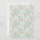 Antique Floral Scalloped Baby Shower Kaart (Achterkant)