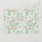 . Antique Floral Scalloped Diapper Raffle Informatiekaartje (Achterkant)