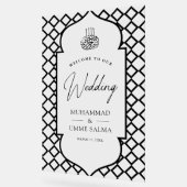 Antique Frame Black Muslim Wedding Welcome Acryl Bord (Hoek)