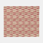 Antique French Mediaeval Fleur de Lis Pattern Fleece Deken (Voorkant (Horizontaal))